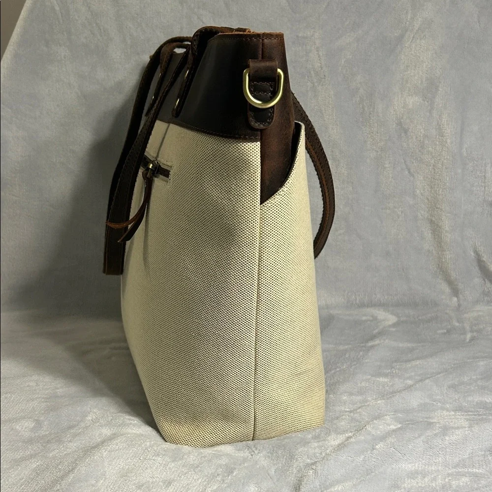 SZone Leather & Canvas Laptop Tote
